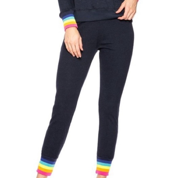 Sundry Pants - SUNDRY Rainbow striped cuff jogger lounge pant sweats size: 1 (small 4-6)